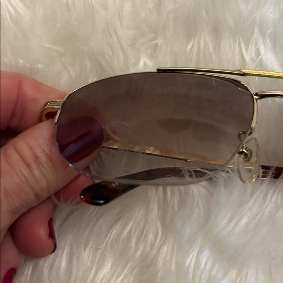 Burberrys  Aviator 2007 rimless tortoise shell sunglasses EUC Unisex - Picture 4 of 17